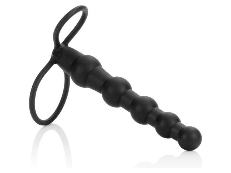 CALEXOTICS - BEADED DUAL PENETRATOR BLACK