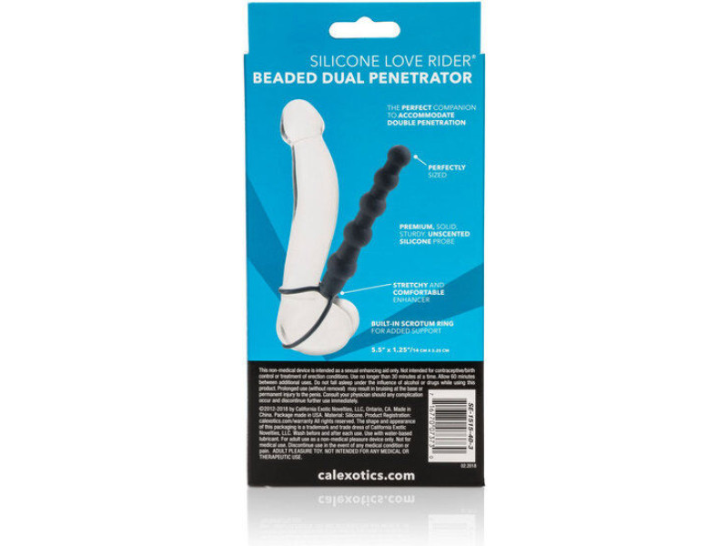 CALEXOTICS - BEADED DUAL PENETRATOR BLACK