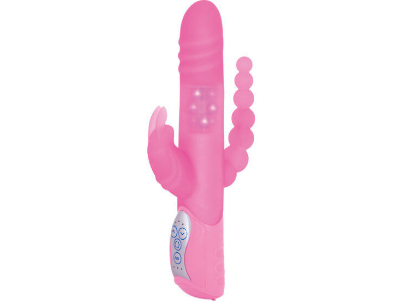 SEVEN CREATIONS - E RABBIT TRIPLE PLAY PINK TRIPLE STIMULATION VIBRATOR