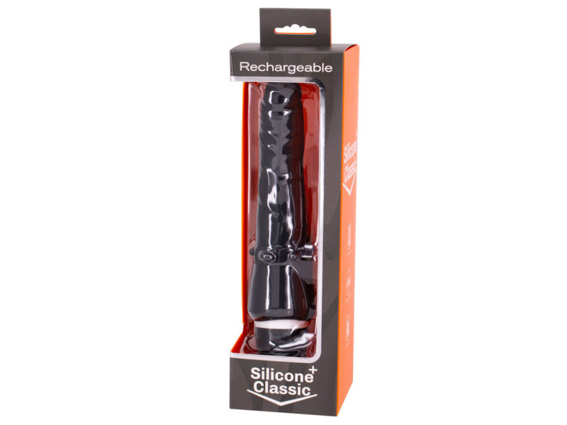 SEVEN CREATIONS - BLACK RECHARGEABLE VIBRATOR 7V 20 CM