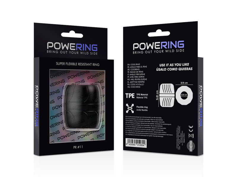 POWERING - SUPER FLEXIBLE AND RESISTANT PENIS RING 5 CM PR11 BLACK