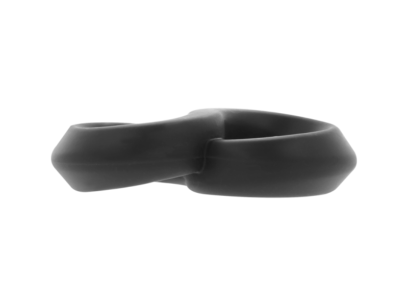 POWERING - SUPER FLEXIBLE AND RESISTANT PENIS AND TESTICLE RING PR12 BLACK