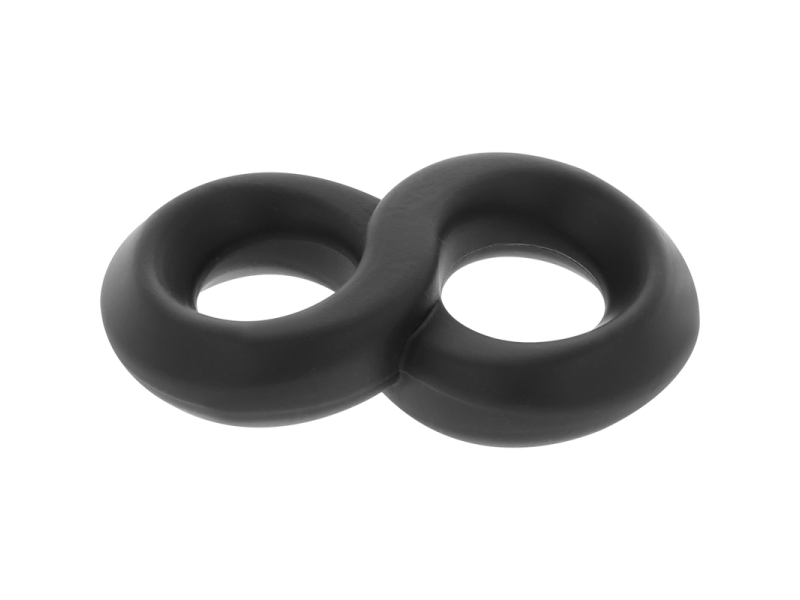 POWERING - SUPER FLEXIBLE AND RESISTANT PENIS AND TESTICLE RING PR12 BLACK