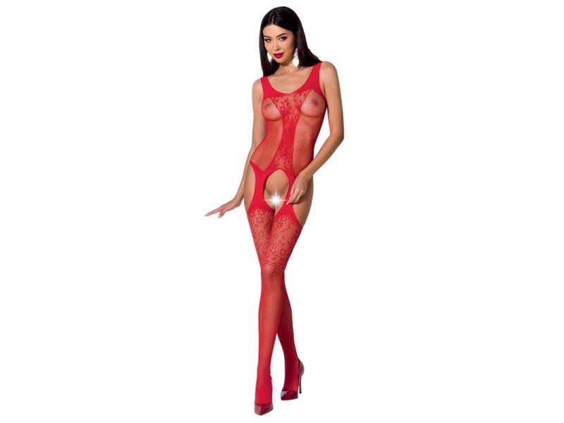 PASSION - WOMAN BS072 BODYSTOCKING ONE SIZE RED