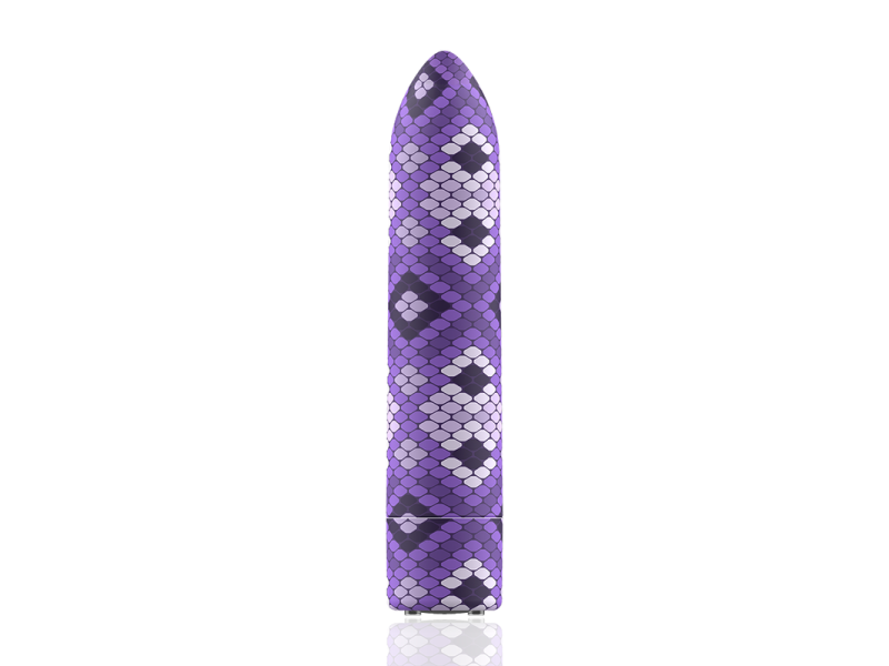 CUSTOM BULLETS - RECHARGEABLE SNAKE PURPLE MAGNETIC BULLET 10 INTENSITIES