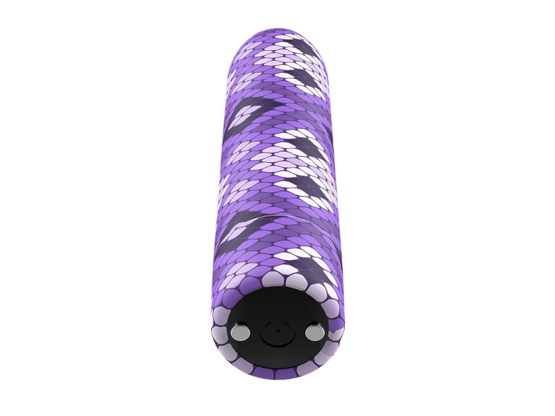 CUSTOM BULLETS - RECHARGEABLE SNAKE PURPLE MAGNETIC BULLET 10 INTENSITIES