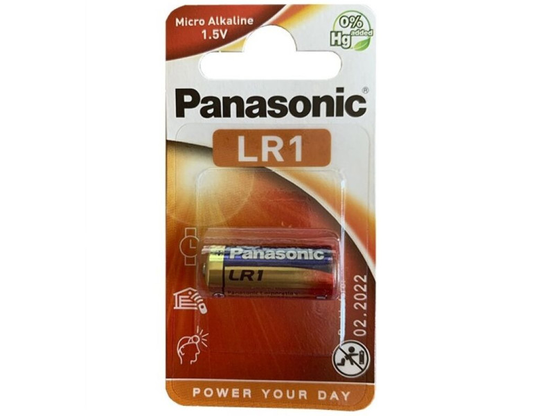 PANASONIC - ALKALINE BATTERY LR1 1.5V BLISTER 1 PACK