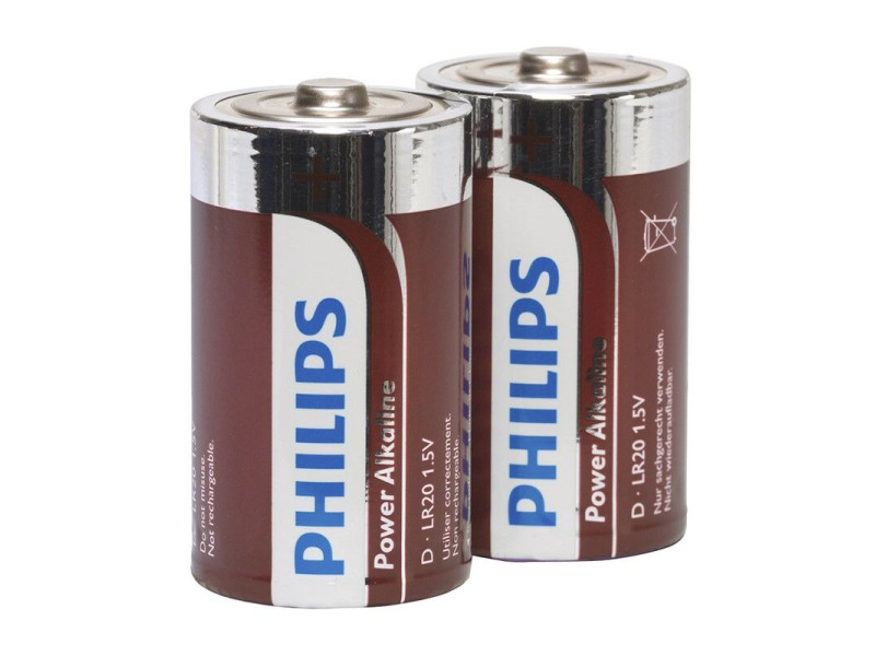 PHILIPS - POWER ALKALINE PILA D LR20 PACK 2