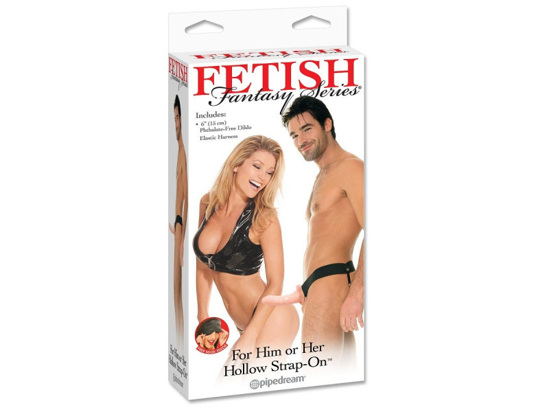 FETISH FANTASY SERIES - FLESH ADJUSTABLE HOLLOW HARNESS 15 CM