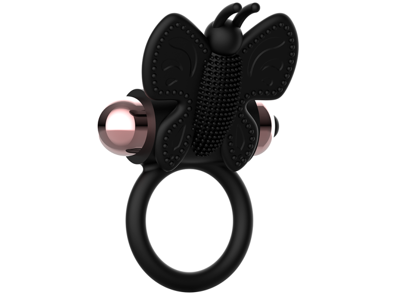 COQUETTE CHIC DESIRE - COCK RING BUTTERFLY WITH VIBRATOR BLACK/ GOLD