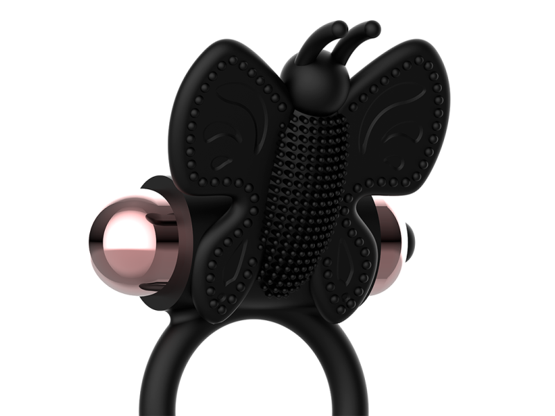 COQUETTE CHIC DESIRE - COCK RING BUTTERFLY WITH VIBRATOR BLACK/ GOLD