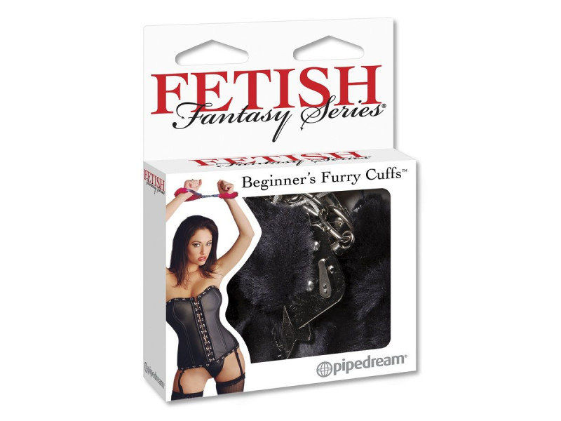 FETISH FANTASY SERIES - FURRY CUFFS BLACK