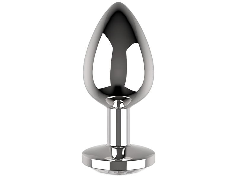 COQUETTE CHIC DESIRE - ANAL PLUG METAL WHITE COLOR SIZE L 4 X 9 CM