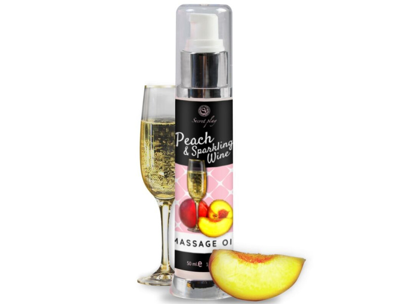 SECRETPLAY - PEACH & SPARKLING WINE MASSAGE OIL 50 ML