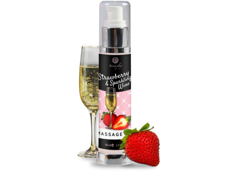 SECRETPLAY - STRAWBERRY & SPARKLING WINE MASSAGE OIL 50 ML