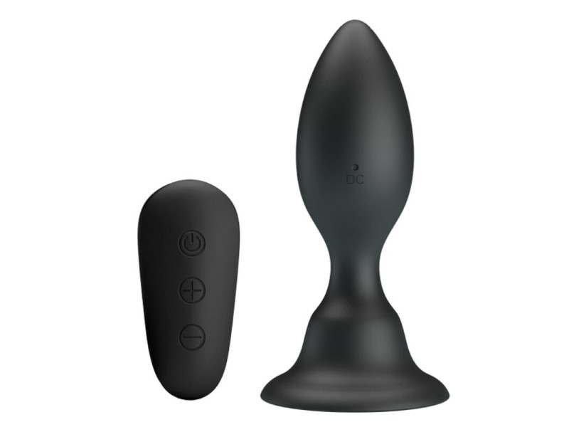 MR PLAY - ANAL PLUG WITH VIBRATION BLACK REMOTE CONTROL