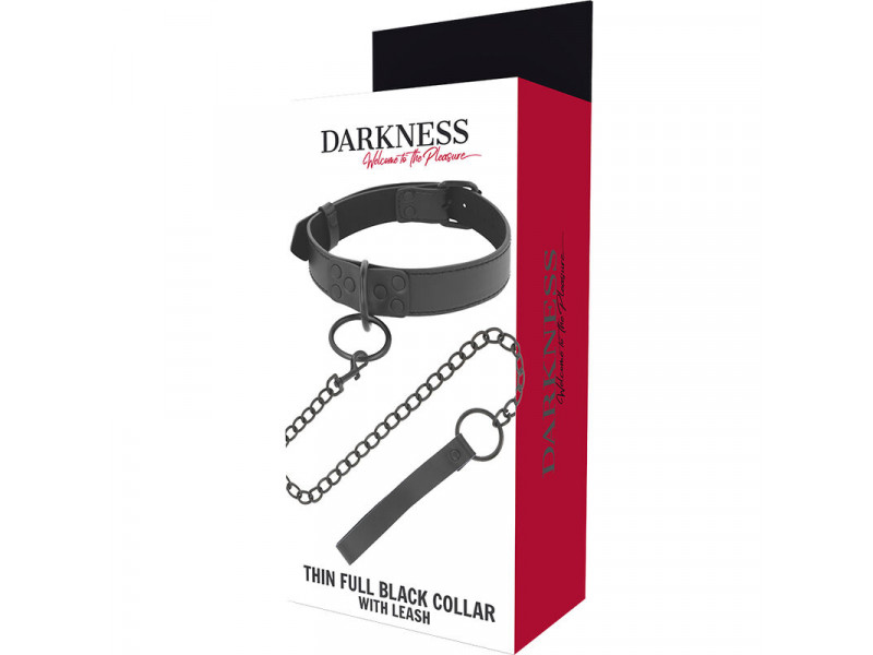 DARKNESS - BLACK NECKLACE WITH CHAIN