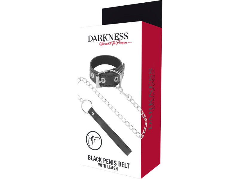 DARKNESS - PENIS RING WITH STRAP