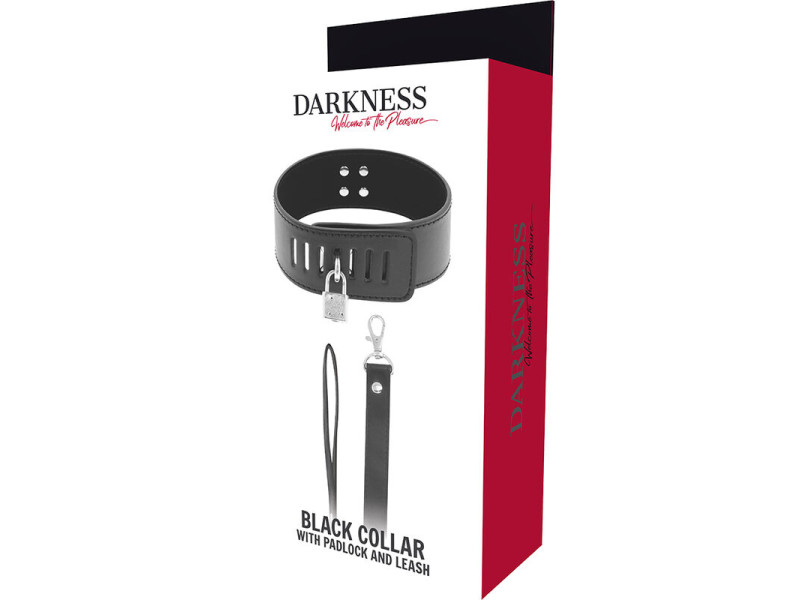 DARKNESS - BDSM COLLAR WITH BLACK LOCK