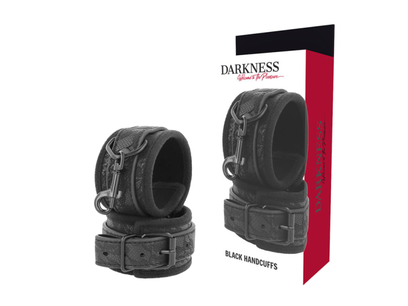 DARKNESS - LUXE BLACK BDSM HANDCUFFS