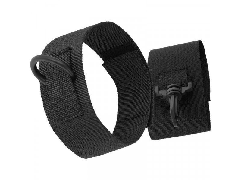 DARKNESS - BLACK NYLON ANKLE CUFFS