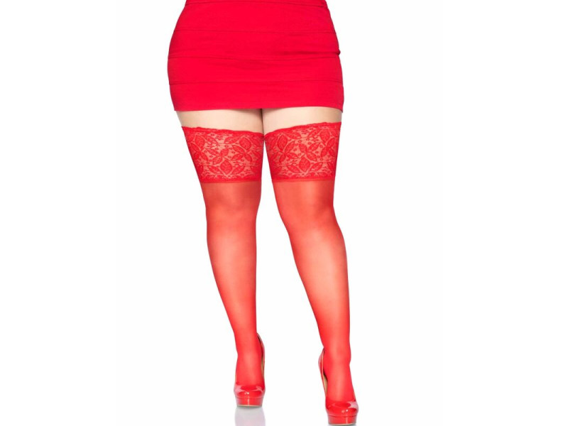 LEG AVENUE - STAY UPS SHEER THIGH UP PLUS SIZE