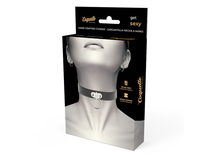 COQUETTE CHIC DESIRE - VEGAN LEATHER NECKLACE WOMAN FETISH ACCESSORY