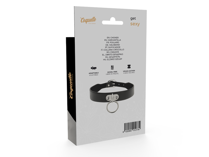 COQUETTE CHIC DESIRE - VEGAN LEATHER NECKLACE WOMAN FETISH ACCESSORY