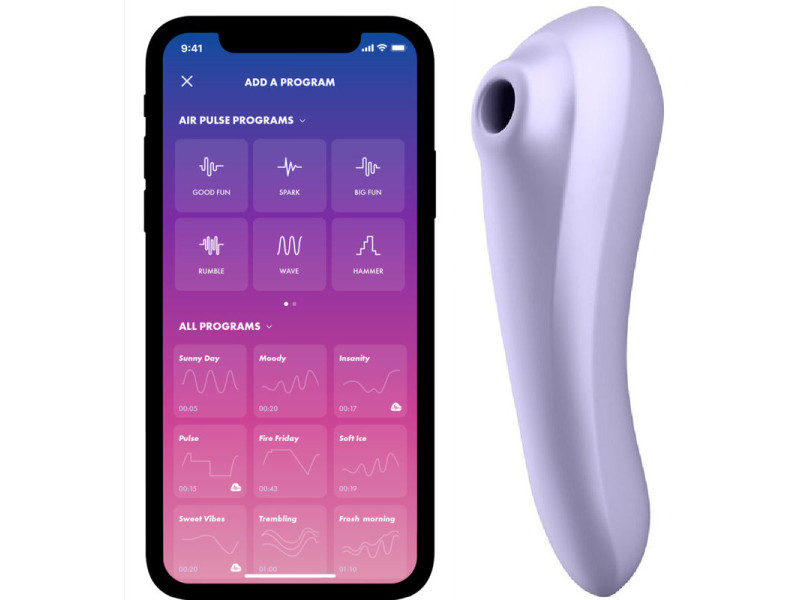 SATISFYER - DUAL PLEASURE AIR PULSE VIBRATOR MAUVE