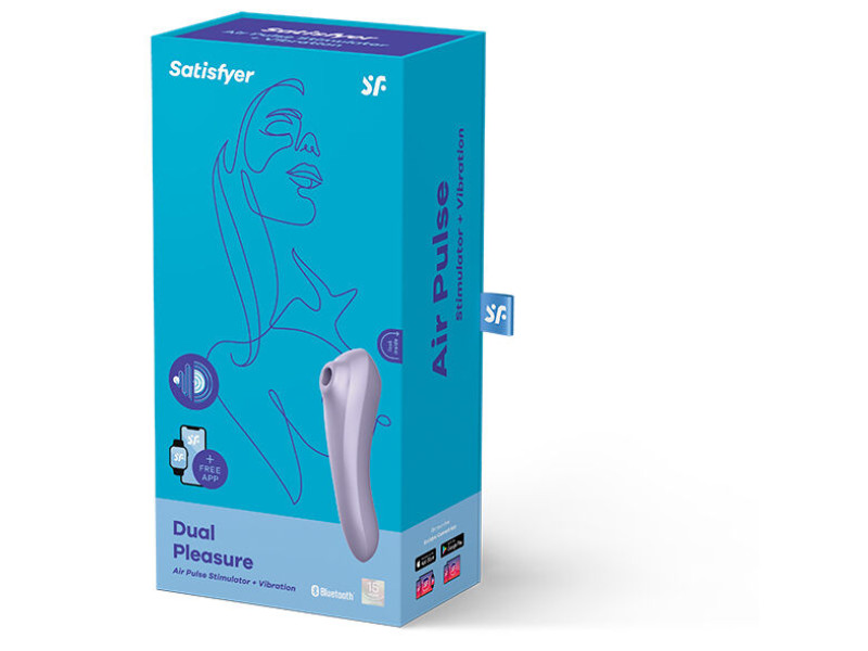 SATISFYER - DUAL PLEASURE AIR PULSE VIBRATOR MAUVE