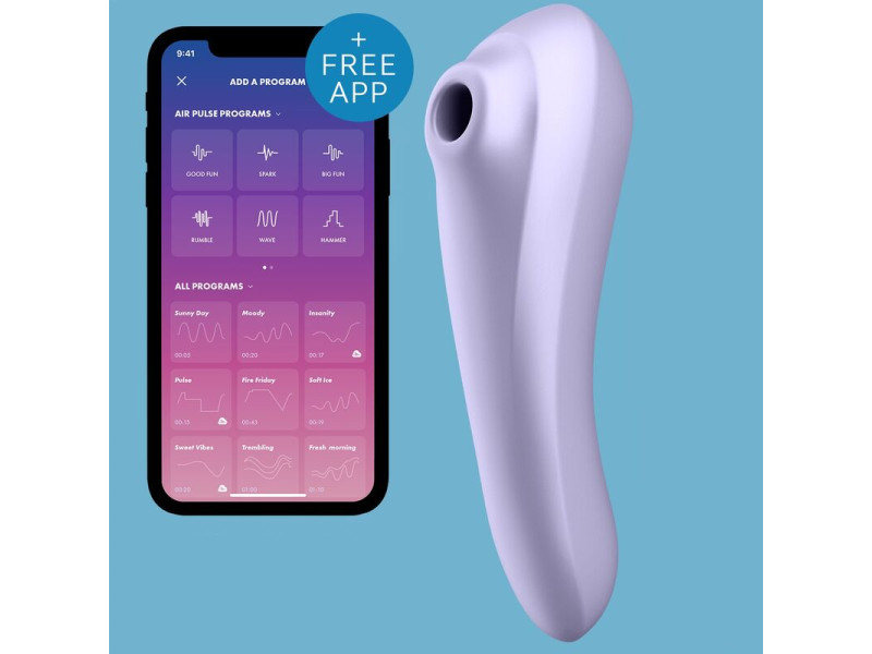 SATISFYER - DUAL PLEASURE AIR PULSE VIBRATOR MAUVE