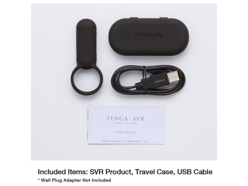 TENGA - SVR SMART BLACK VIBRATOR RING