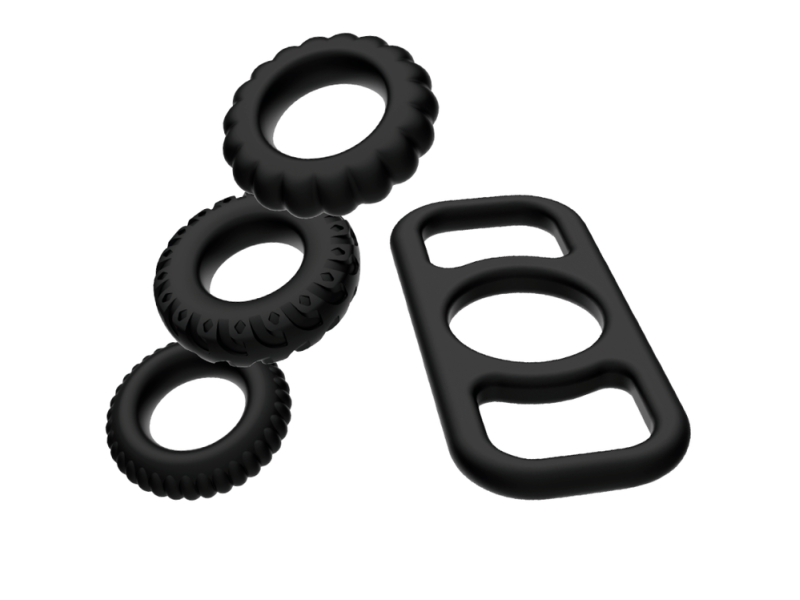 ADDICTED TOYS - COCK RING SET 4 PIECES