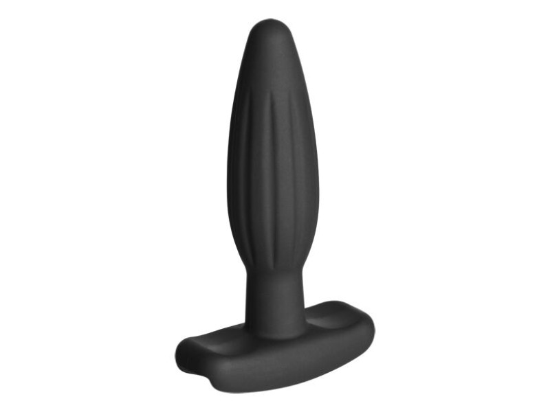 ELECTRASTIM - SILICONE BLACK ROCKER BUTT PLUG SMALL