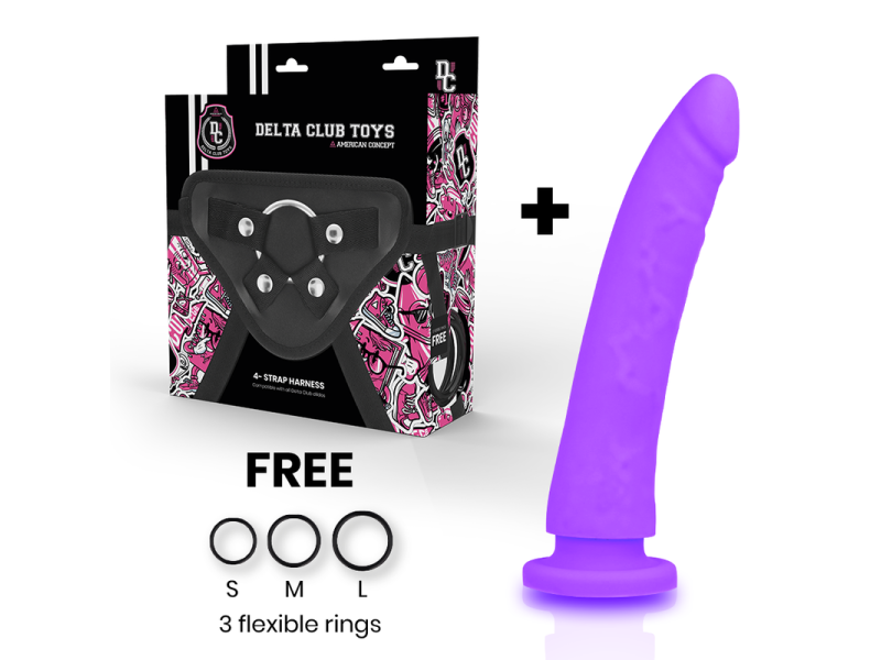 DELTA CLUB - TOYS ARNES + DONG PURPLE SILICONE 20 CM -O- 4 CM