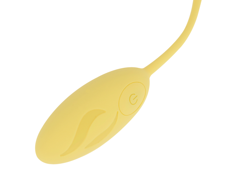 OHMAMA - TEXTURED VIBRATING EGG 10 MODES YELLOW