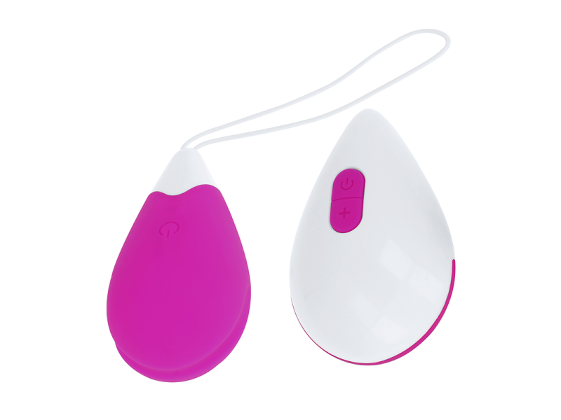 OHMAMA - TEXTURED VIBRATING EGG 10 MODES PURPLE AND WHITE