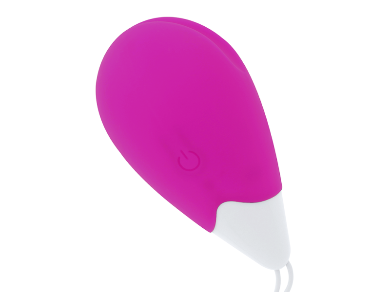 OHMAMA - TEXTURED VIBRATING EGG 10 MODES PURPLE AND WHITE