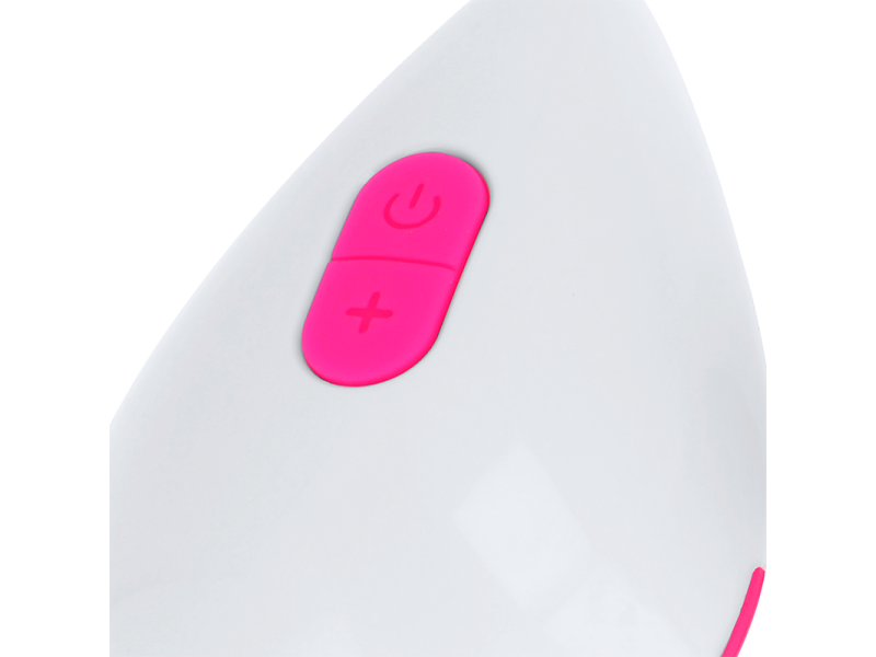 OHMAMA - TEXTURED VIBRATING EGG 10 MODES PINK AND WHITE