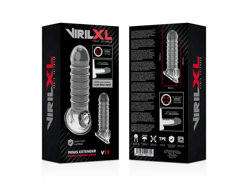 VIRILXL - PENIS EXTENSION AND SHEATH V15 TRANSPARENT