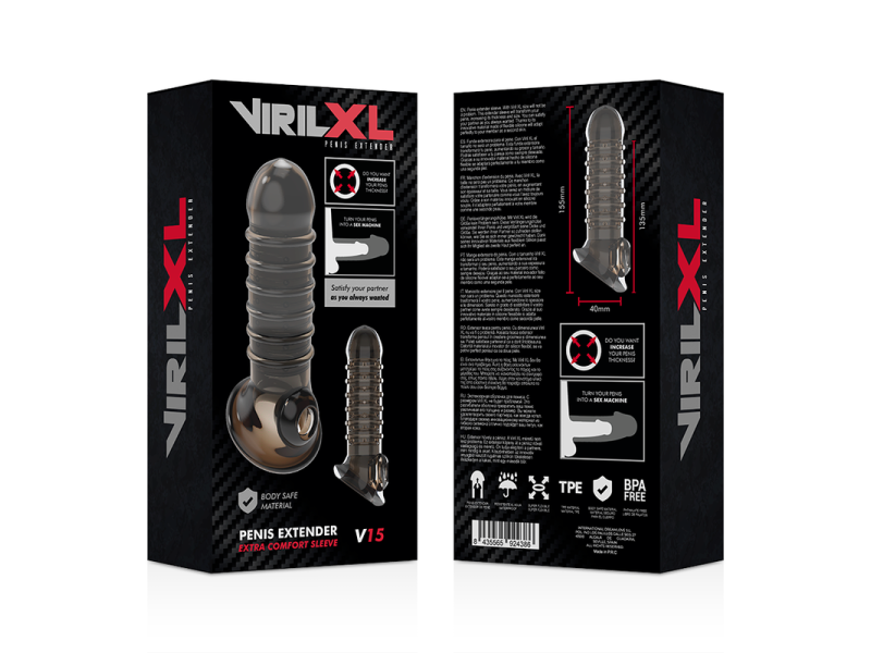 VIRILXL - PENIS EXTENSION AND SHEATH V15 BLACK