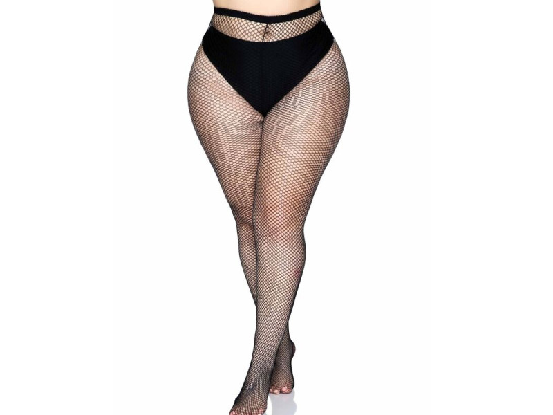 LEG AVENUE - BACKSEAM PANTYHOSE BLACK PLUS SIZE