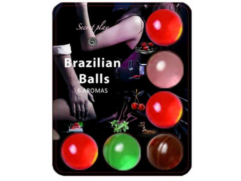 SECRETPLAY - BRAZILLIAN BALLS LUBRICANT HOT BALLS 6 UNITS