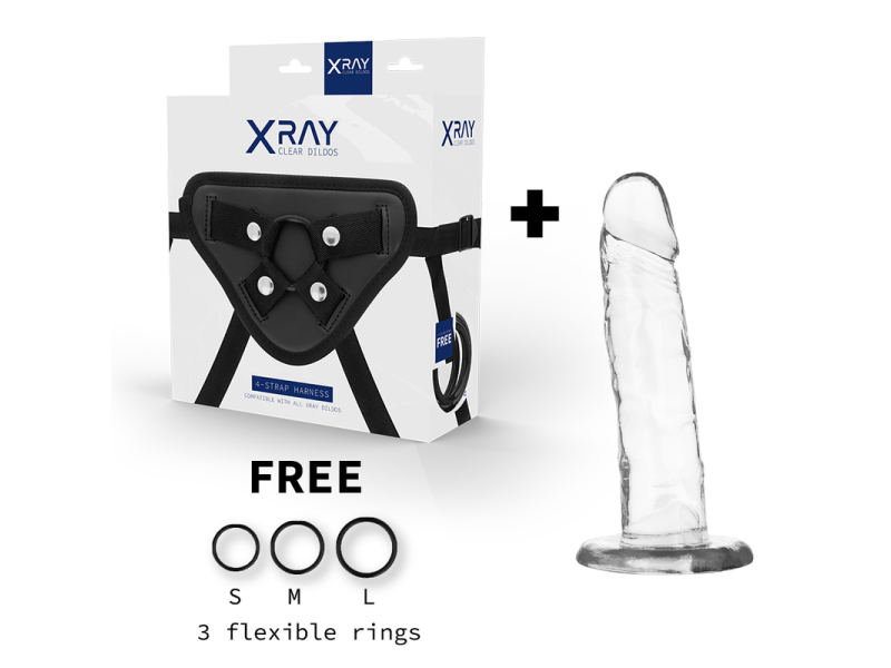 X RAY - HARNESS + CLEAR COCK 18 CM -O- 4 CM