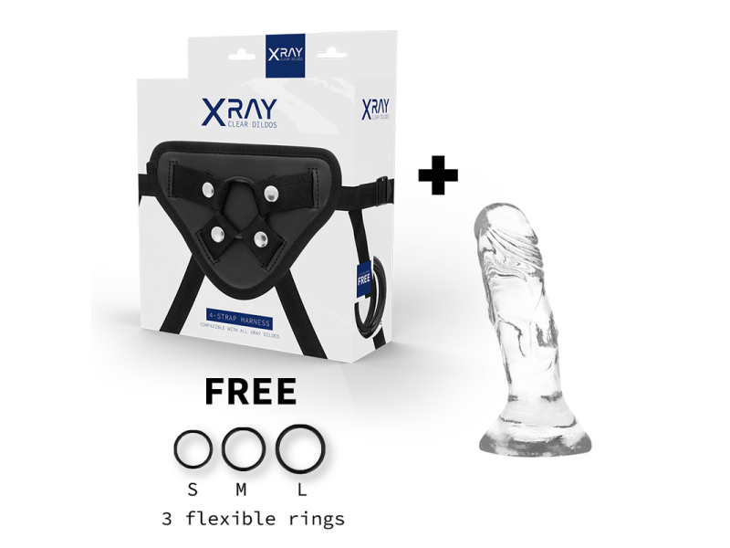 X RAY - HARNESS + CLEAR COCK 12 CM -O- 2.6 CM