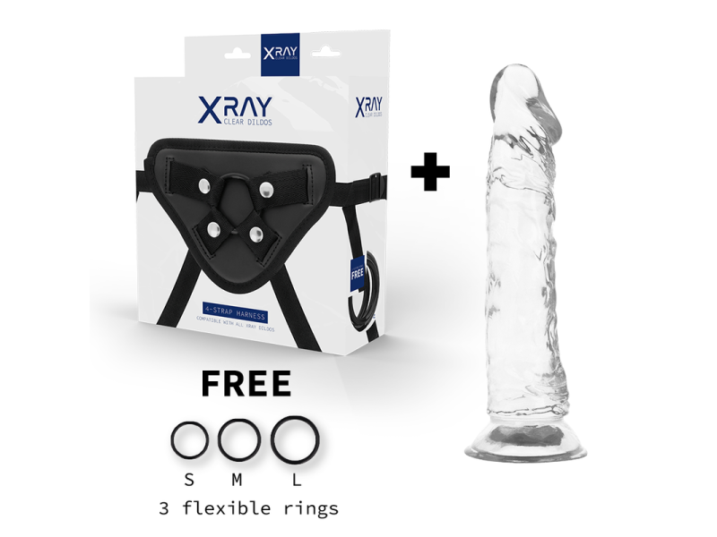 X RAY - HARNESS + CLEAR COCK 21 CM -O- 4 CM