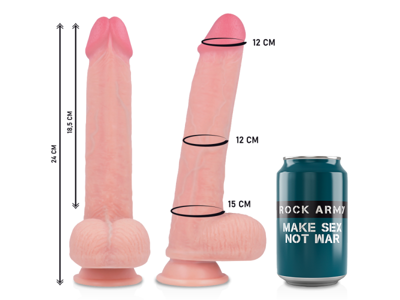 ROCKARMY - ARN S + LIQUID SILICONE DILDO PREMIUM KINGCOBRA 24 CM -O- 4.77 CM