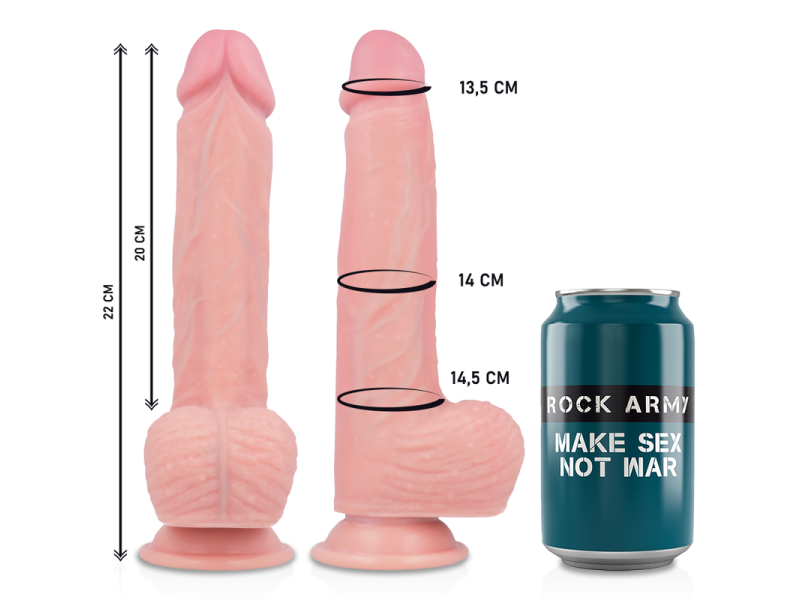 ROCKARMY - HARNESS + LIQUID SILICONE VIBRATOR PREMIUM APACHE REMOTE CONTROL 20.5 CM -O- 4.62 CM