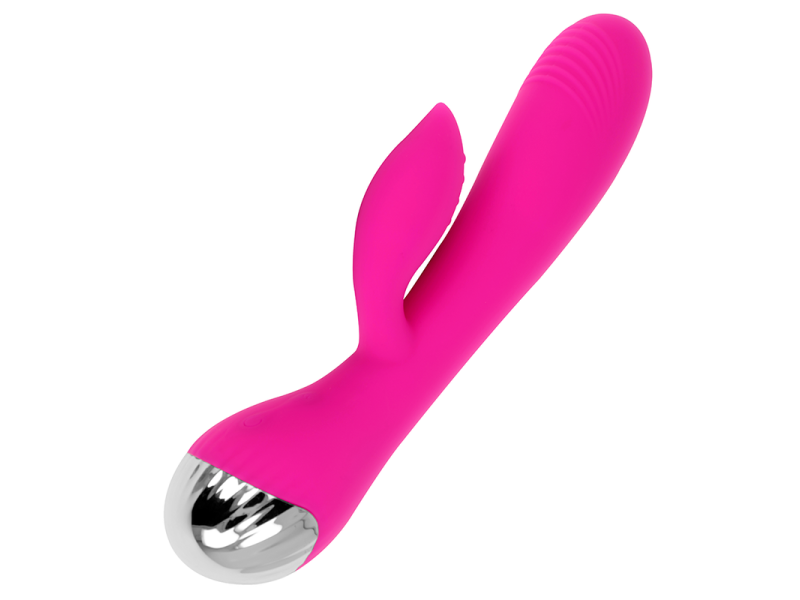 OHMAMA - RECHARGEABLE VIBRATOR WITH RABBIT 10 VIBRATION MODES 19 CM