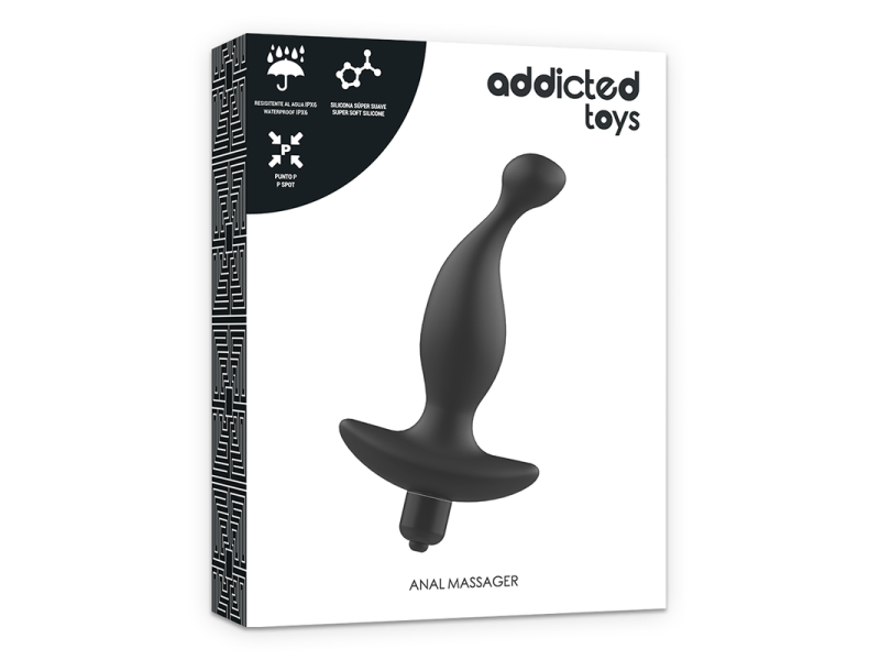 ADDICTED TOYS - ANAL MASSAGER WITH BLACK VIBRATIONMODEL 1